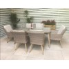 Signature Weave Garden Furniture Danielle 6 Seater Retro Rectangular Dining Set