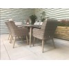 Signature Weave Garden Furniture Danielle 6 Seater Retro Rectangular Dining Set