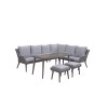 Signature Weave Garden Furniture Danielle Corner Dining Sofa Set with Ottomans