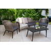 Signature Weave Garden Furniture Della Grey 4 Seater Sofa Set