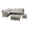 Signature Weave Garden Furniture Edwina Grey Corner Dining Sofa Set