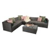 Signature Weave Garden Furniture Evie Grey Modular Sofa Set