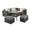 Signature Weave Garden Furniture Georgia Grey Corner Dining Set