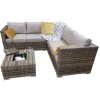 Signature Weave Garden Georgia Corner Sofa Set with Coffee Table & Ice Bucket