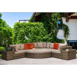 Signature Weave Garden Furniture Jessica Large Brown Corner Sofa Set Signature Weave Garden Furniture Jessica Large Brown Corner Sofa Set