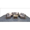 Signature Weave Garden Furniture Juliet Grey Half Moon Sofa Set