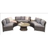 Signature Weave Garden Furniture Juliet Grey Half Moon Sofa Set