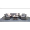 Signature Weave Garden Furniture Juliet Grey Half Moon Sofa Set