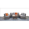 Signature Weave Garden Furniture Juliet Grey Half Moon Sofa Set