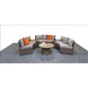Signature Weave Garden Furniture Juliet Grey Half Moon Sofa Set