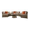 Signature Weave Garden Furniture Juliet Brown Nature Half Moon Sofa Set