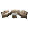 Signature Weave Garden Furniture Juliet Brown Nature Half Moon Sofa Set