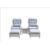 Signature Weave Garden Furniture Meghan 5 Piece Creamy Grey Reclining Lounge Set