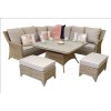 Signature Garden Furniture Weave Sarah Natural Casual Corner Dining Set