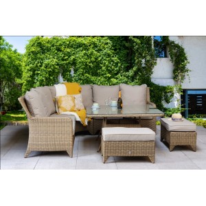 Signature Garden Furniture Weave Sarah Natural Casual Corner Dining Set Signature Garden Furniture Weave Sarah Natural Casual Corner Dining Set