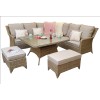 Signature Garden Furniture Weave Sarah Natural Casual Corner Dining Set