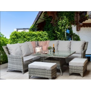 Signature Weave Garden Furniture Sarah Corner Dining Set in Grey Signature Weave Garden Furniture Sarah Corner Dining Set in Grey