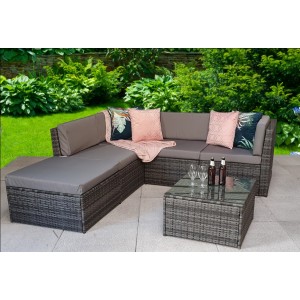 Signature Weave Garden Furniture Stella Grey Modular Corner Sofa Signature Weave Garden Furniture Stella Grey Modular Corner Sofa