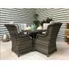 Signature Weave Garden Furniture Victoria Grey 100cm Round Dining Table Only