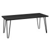 Owen Retro Wooden Furniture Black Oak Coffee Table