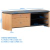 Alphason Wooden Furniture Finewoods TV Cabinet in Light Oak