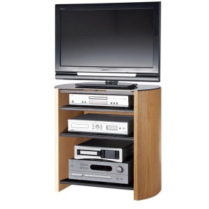Alphason Wooden Furniture Finewoods 3 Shelf TV Stand in Light Oak