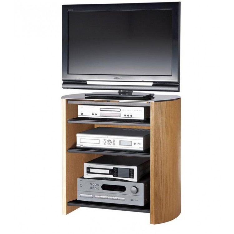 Alphason Wooden Furniture Finewoods 3 Shelf TV Stand in Light Oak