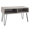 Owen Retro Wooden Furniture Grey 2 Shelves TV Stand