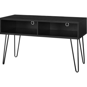 Owen Retro Wooden Furniture Black Oak 2 Shelves TV Stand Owen Retro Wooden Furniture Black Oak 2 Shelves TV Stand