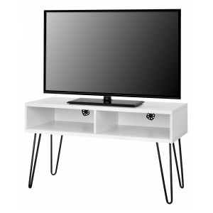 Owen Retro Wooden Furniture white 2 Shelves TV Stand Owen Retro Wooden Furniture white 2 Shelves TV Stand