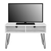 Owen Retro Wooden Furniture white 2 Shelves TV Stand