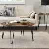 Owen Round Wooden Furniture Walnut Coffee Table