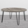 Owen Round Wooden Furniture Grey Oak Coffee Table