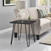 Owen Retro Wooden Furniture Black Oak End Table