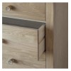 Builth Wells Furniture Nordic 5 Drawer Bedside Cabinet Oak 5055999238724
