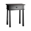 Builth Wells Furniture Charcoal Black Single Drawer Bedside Table 5056263946154