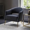 South Cambridgeshire Furniture Black Velvet Armchair