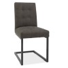 Bentley Designs Indus Industrial Dark Grey Fabric Uph Cantilever Chair Pair