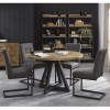 Bentley Designs Indus Industrial Dark Grey Fabric Uph Cantilever Chair Pair