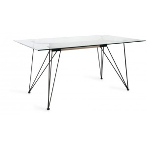 Bentley Designs Miro Clear Tempered Glass 6 Seater Dining Table Bentley Designs Miro Clear Tempered Glass 6 Seater Dining Table