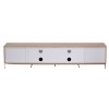 Alphason Furniture Chaplin White and Light Oak Open Shelf TV Cabinet