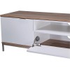 Alphason Furniture Chaplin White and Light Oak Open Shelf TV Cabinet