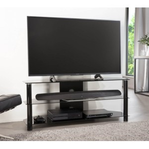 Alphason Furniture Essentials Black Glass 2 Shelf TV Stand Alphason Furniture Essentials Black Glass 2 Shelf TV Stand