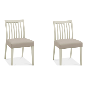 Bentley Designs Bergen Grey Painted Grey Leather Low Slat Back Chairs Bentley Designs Bergen Grey Painted Grey Leather Low Slat Back Chairs