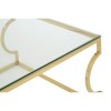 Premier Housewares Allure Gold & Clear Glass Curved Frame Coffee Table 5502559