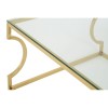 Premier Housewares Allure Gold & Clear Glass Curved Frame Coffee Table 5502559