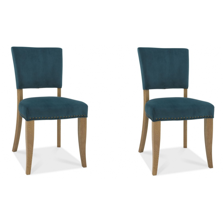 Bentley Designs Indus Industrial Sea Green Velvet Chair (Pair)