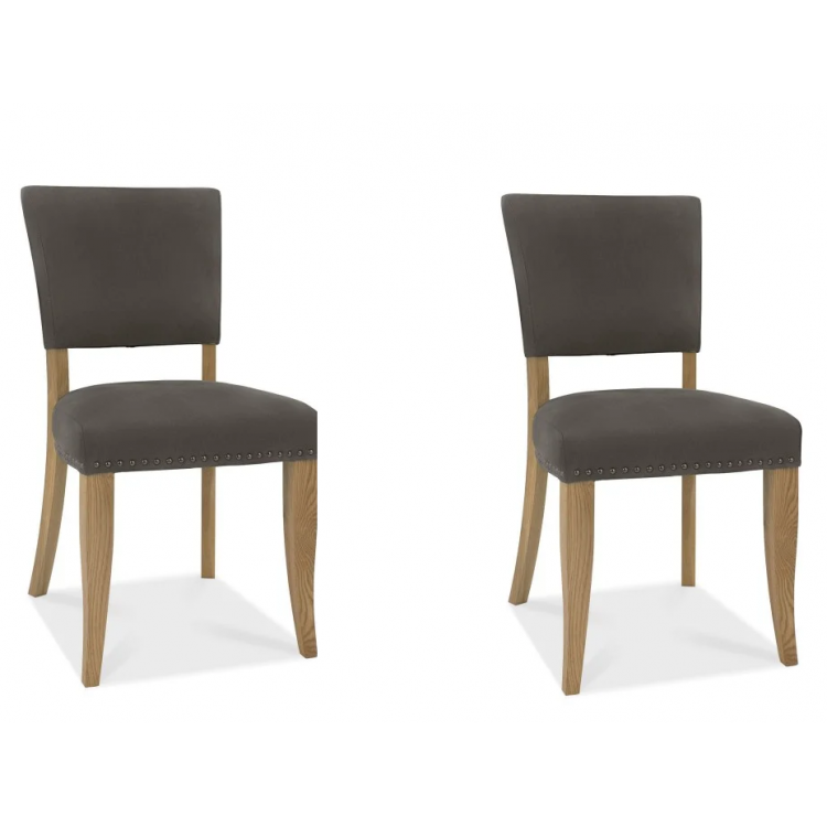 Bentley Designs Indus Industrial Furniture Upholstered Chair (Pair)