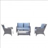 Signature Weave Garden Furniture Alexandra 2 Seater Sofa Set With Grey Cushions