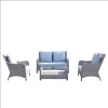 Signature Weave Garden Furniture Alexandra Grey Rattan 2 Seat Sofa Set